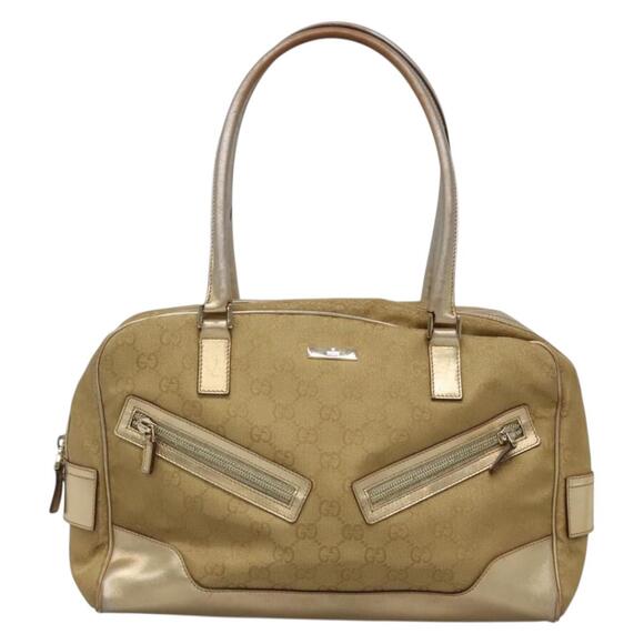 GUCCI GG Canvas Hand Bag Gold Tone 002 002 - Picture 2 of 16